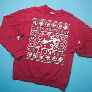 Champion Albright Lions Xmas Sweater Style Crewneck Sweatshirt College Medium